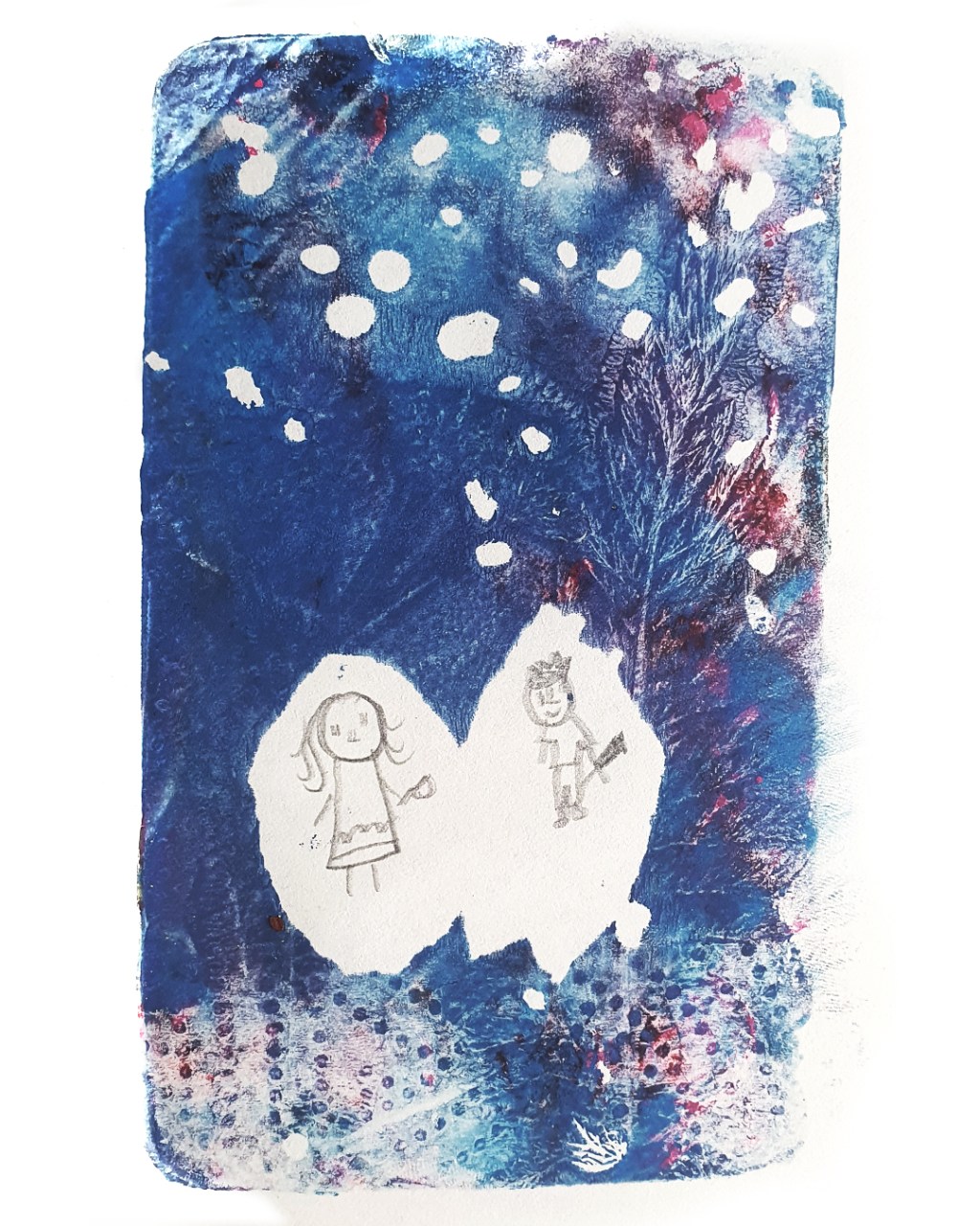 Nature Printing with a 6 year old- illustrating a&nbsp;Folktale